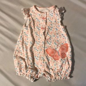 Short sleeve button down onesie